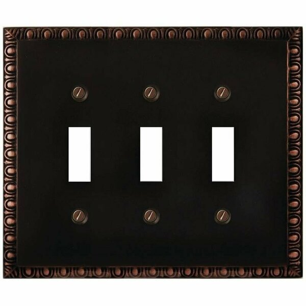 Atron Electro Wallplate Tri-Toggle Orbronze 95TTT